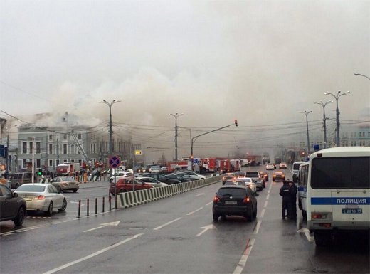 У центрі Москви горить театр. ФОТО