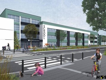 Показали, який вигляд матиме луцька гімназія №4 після ремонту фасаду. ФОТО