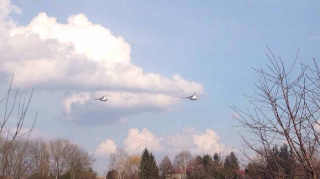 Над Луцьком пролетіли військові гелікоптери