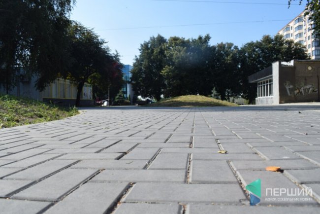 «Снігові» дерева, LED-ліхтарі: у центрі Луцька завершують новий сквер. ФОТО