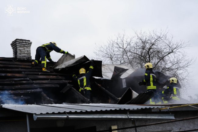 На Волині горів житловий будинок. ФОТО