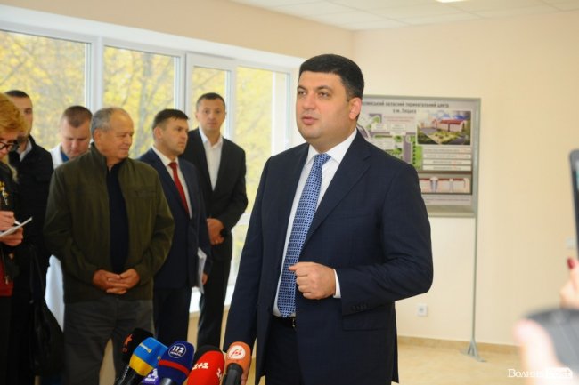 Володимир Гройсман у Луцьку. Підхід до преси