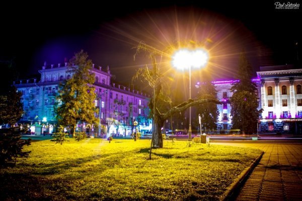 Фотопанорама нічного Луцька