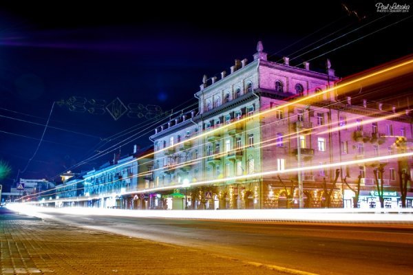 Фотопанорама нічного Луцька