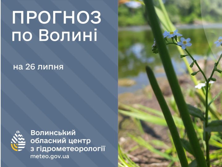 Якою буде погода у Луцьку та на Волині у суботу, 26 липня