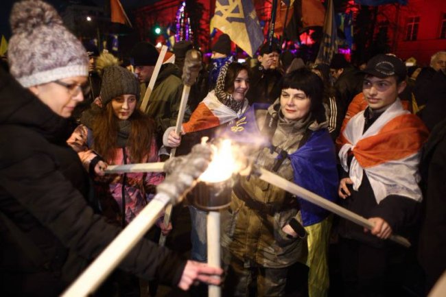 Марш на честь Бандери в Києві. ФОТО