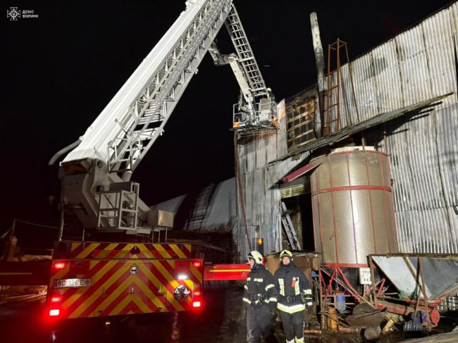 Через порушення правил безпеки на Волині спалахнув ангар