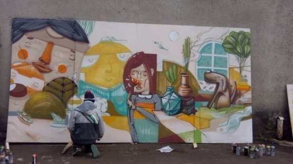 Луцькі художники оздобили стіни лікарні графіті. ФОТО