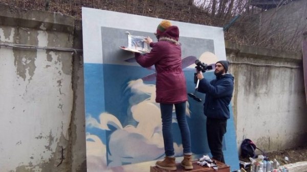 Луцькі художники оздобили стіни лікарні графіті. ФОТО