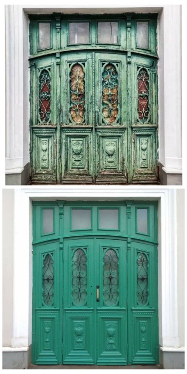 У Луцьку встановили старовинні столітні відреставровані двері. ФОТО