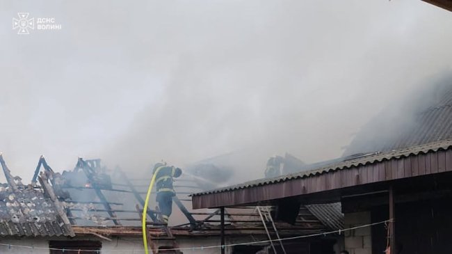 На Волині блискавка влучила у господарську будівлю