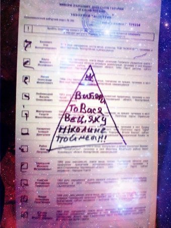 Вибори і глум: смішні написи на бюлетенях, фотожаби і демотиватори