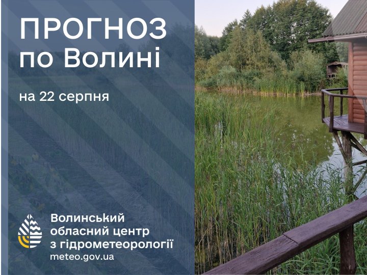 Якою буде погода у Луцьку та на Волині у п'ятницю, 22 серпня