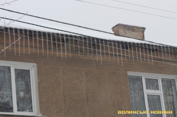 Сказали, хто відповідає за бурульки в Луцьку