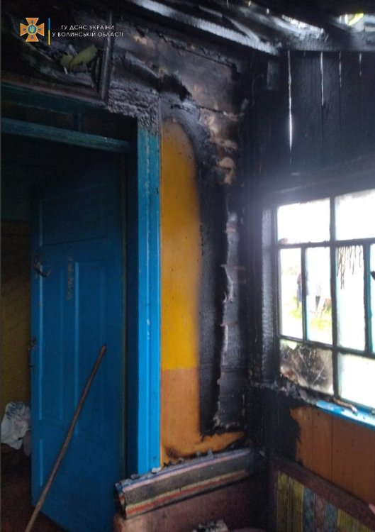 На Волині горів житловий будинок. ФОТО