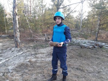 Волинянин фотографував диких гусей і знайшов в лісосмузі снаряд