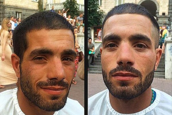 Київський перукар безкоштовно стриже безхатченків. ФОТО