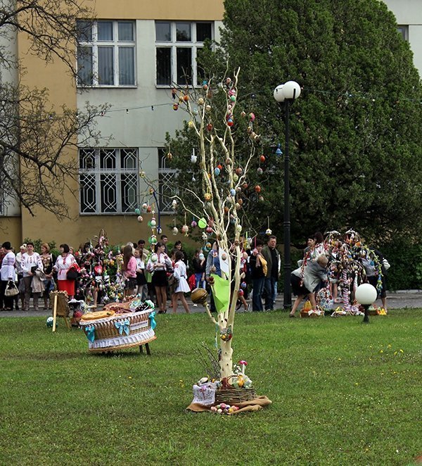 В Ужгороді «виросли» дерева з писанками. ФОТО