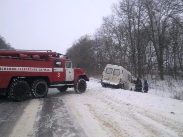 На Волині з траси злетів мікроавтобус