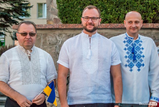 В.о мера Григорій Пустовіт, радник міського голови Ігор Поліщук та депутат Євген Ткачук