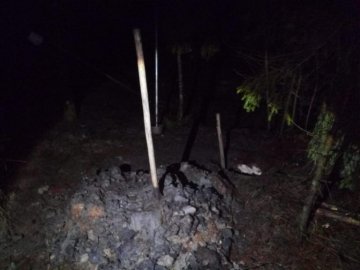 У лісництві на Волині чоловік незаконно видобував бурштин