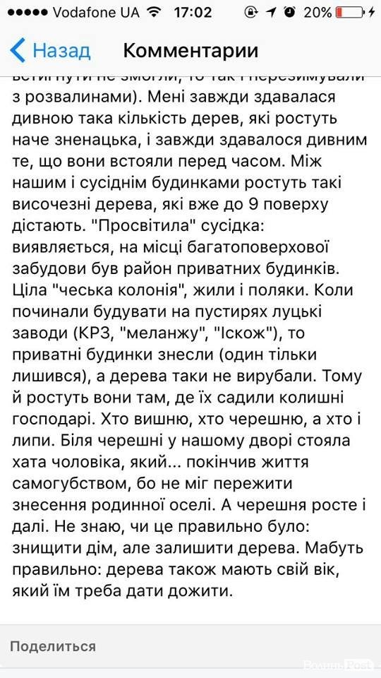 Вирубка дерев у Луцьку: реакція волинян. ФОТО