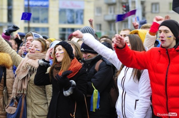 Студентський Євромітинг у Луцьку. ФОТО