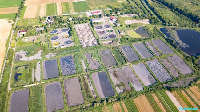 Очисні споруди поблизу Луцька показали з висоти. ФОТО