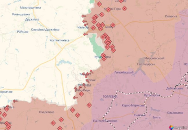 Російські війська просунулись у Донецькій та Харківській областях, - DeepState