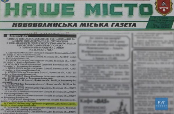 Скандал у Нововолинську: загиблого військового «записали» в дезертири