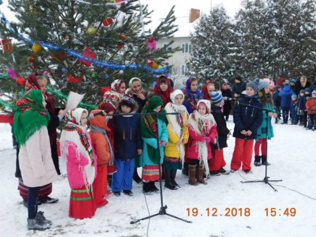 Під Луцьком засвітили головну ялинку району. ФОТО