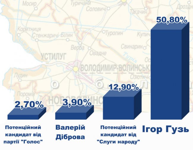 В окрузі №19 на Волині лідирує Ігор Гузь