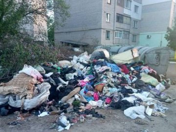 У дворі луцького будинку утворюється стихійне сміттєзвалище