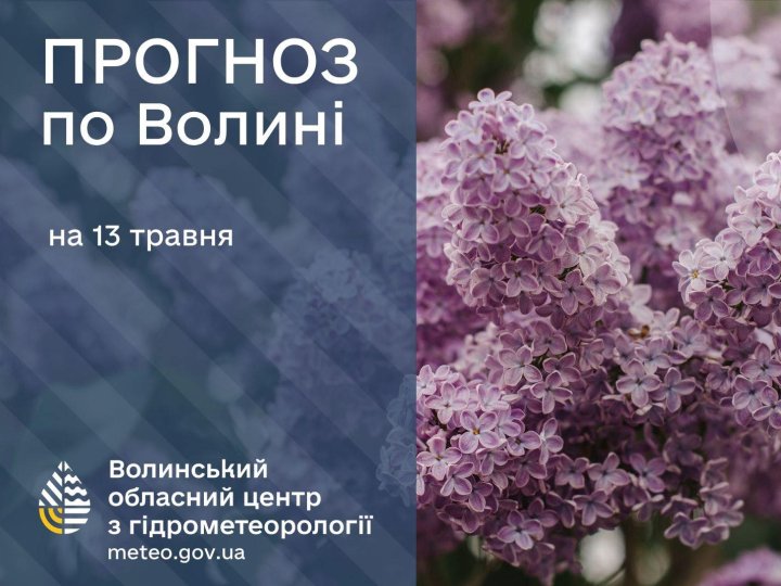 Якою буде погода у Луцьку та на Волині у середу, 13 травня