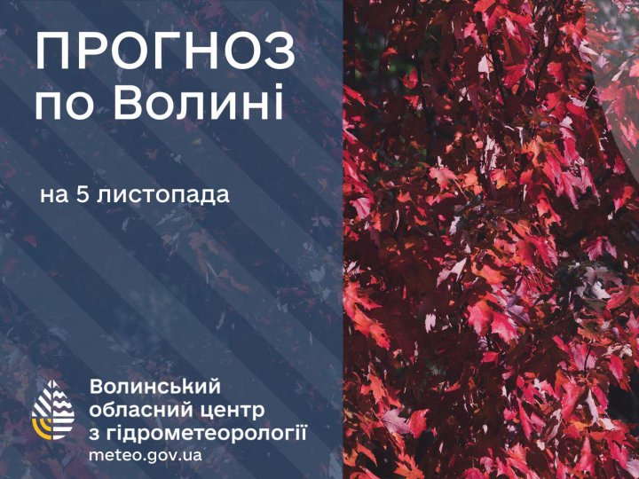 Погода в Луцьку та Волинській області на завтра, 5 листопада