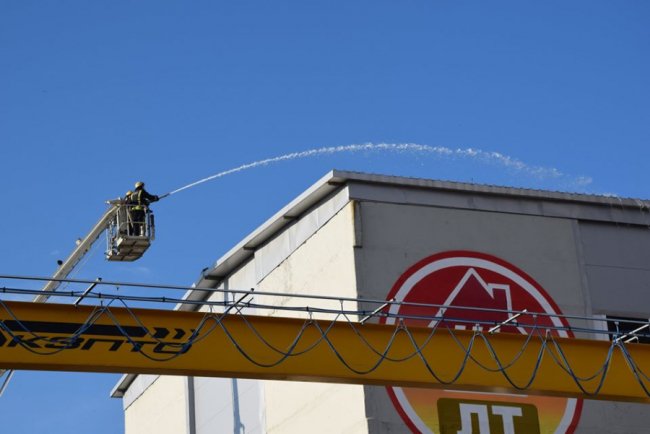 Луцькі рятувальники «гасили пожежу» у котельні. ФОТО