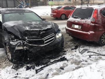 П’яна аварія в Луцьку: постраждала жінка. ФОТО
