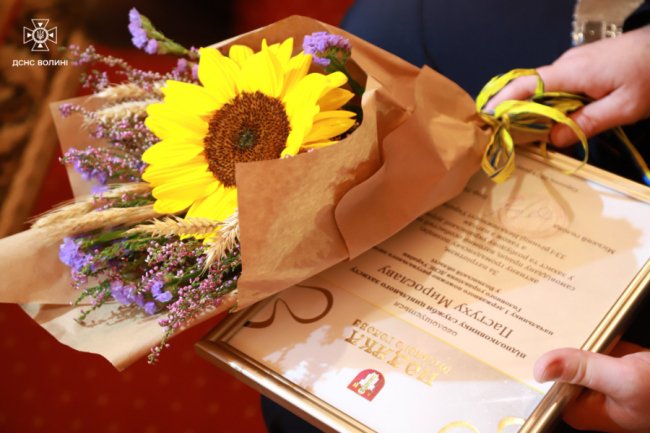 Волинських рятувальників нагородили до Дня Державного прапора України 