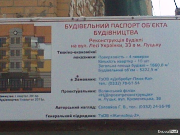 На місці згарища у центрі Луцька буде «новий» будинок. ФОТО