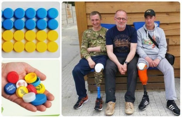 На луцьких заправках встановили скриньки для кришечок для атошників. ФОТО