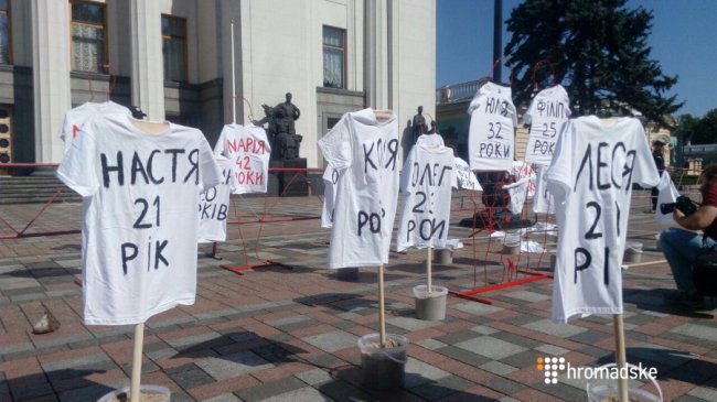 Під ВР встановили хрести: вимагають медичну реформу