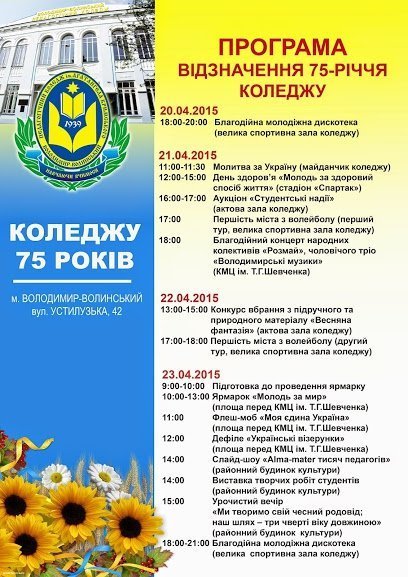 Володимир-Волинський педколедж збирає кошти на реанімобіль для поранених на Сході