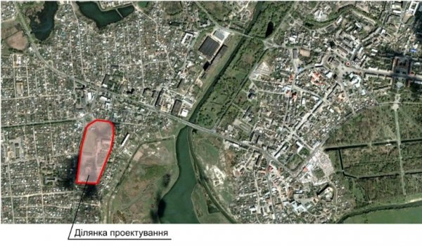 Місце майбутнього студмістчека: вигляд з космосу