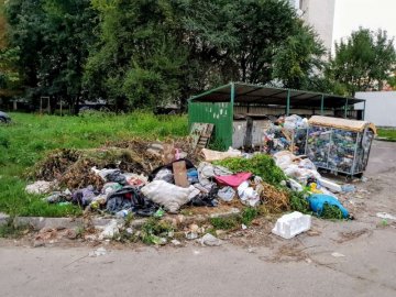 У луцькому дворі – гори сміття, яке не вивозять