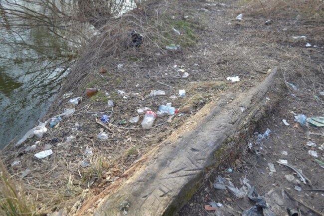 Околиці Луцького замку «тонуть» у смітті. ФОТО