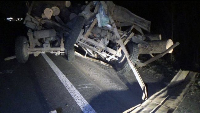 Жахлива аварія на Житомирщині: колоди з лісовозу влетіли у автобус з пасажирами  