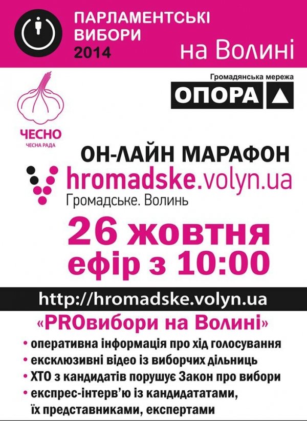 На Волині можна буде стежити за виборами в онлайн-режимі