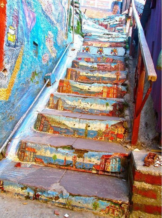 Барвисті сходи в стилі Street art. ФОТО