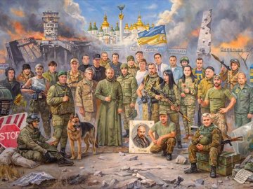 Боєць-герой з Луцька та офіцер 51 ОМБР потрапили на картину «Становлення нації»