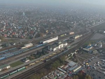 Залізнична станція «Ковель» з висоти пташиного польоту. ВІДЕО